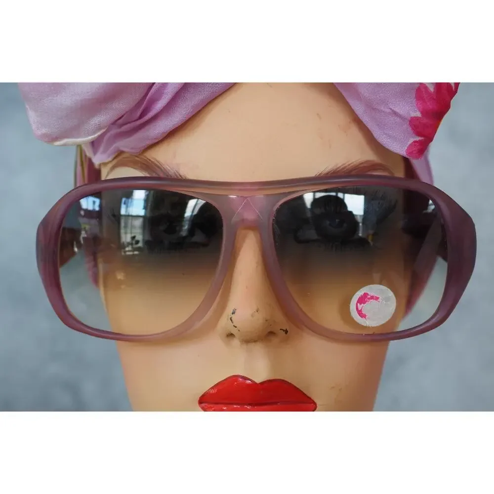 Vintage 1970s Sunglasses Italy Glam Retro Grandma Festival Disco Chic NOS